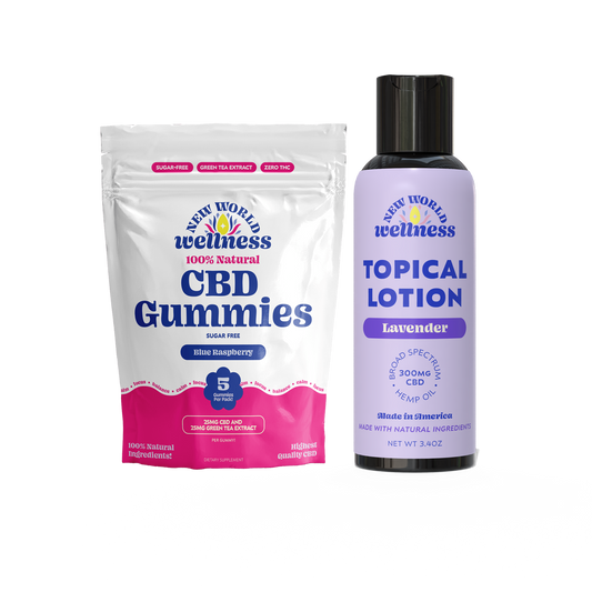 Green Tea CBD Gummies + CBD Lotion Bundle