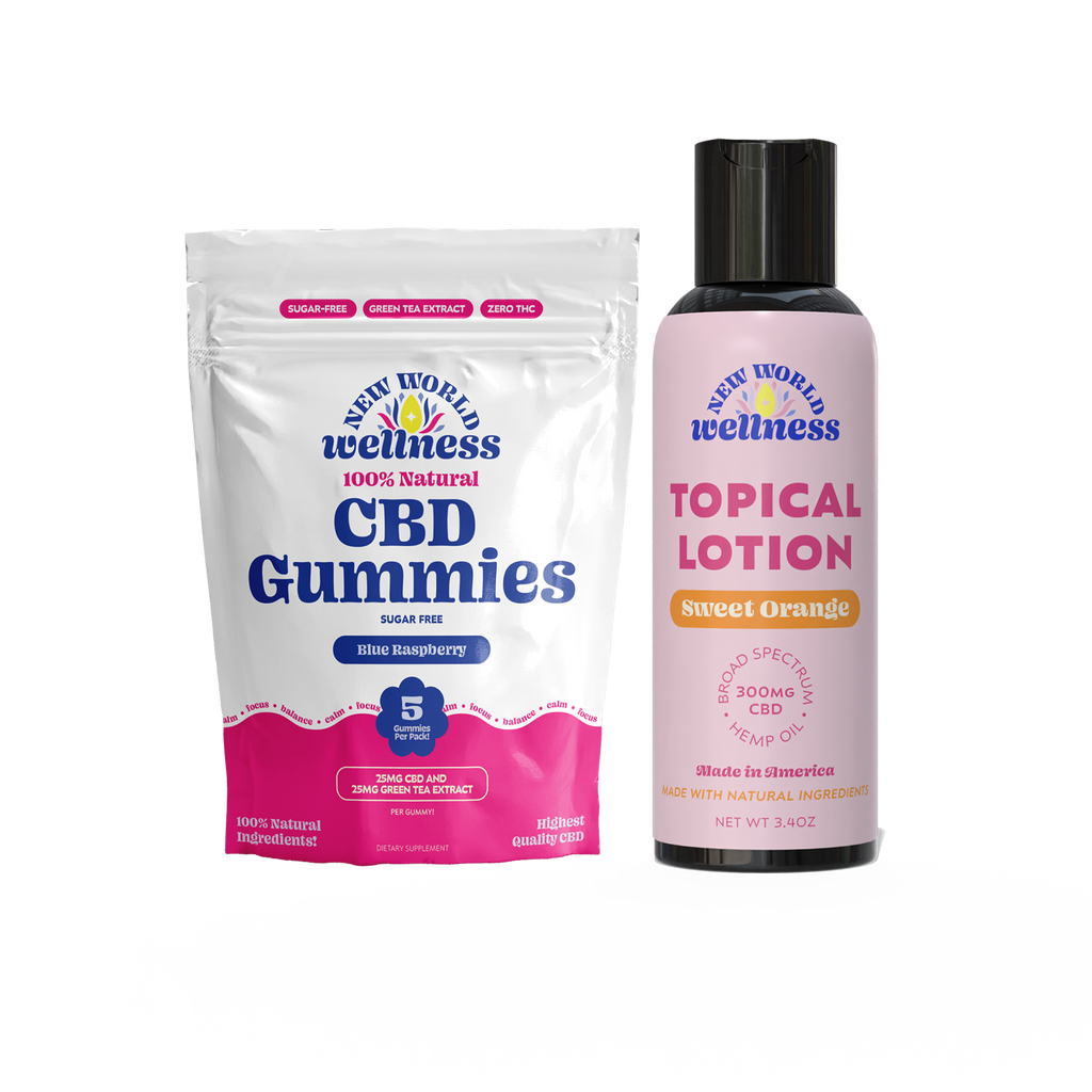 Green Tea CBD Gummies + CBD Lotion Bundle