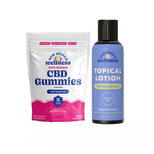 Green Tea CBD Gummies + CBD Lotion Bundle